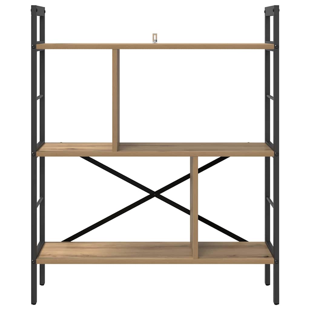 vidaXL Bookshelf 5-Tier 75 x 30 x 91 cm Engineered Wood Artisan Oak 5