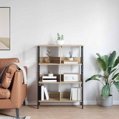 vidaXL Bookshelf 6-Tier 82 x 32 x 112 cm Engineered Wood Sonoma Oak 4
