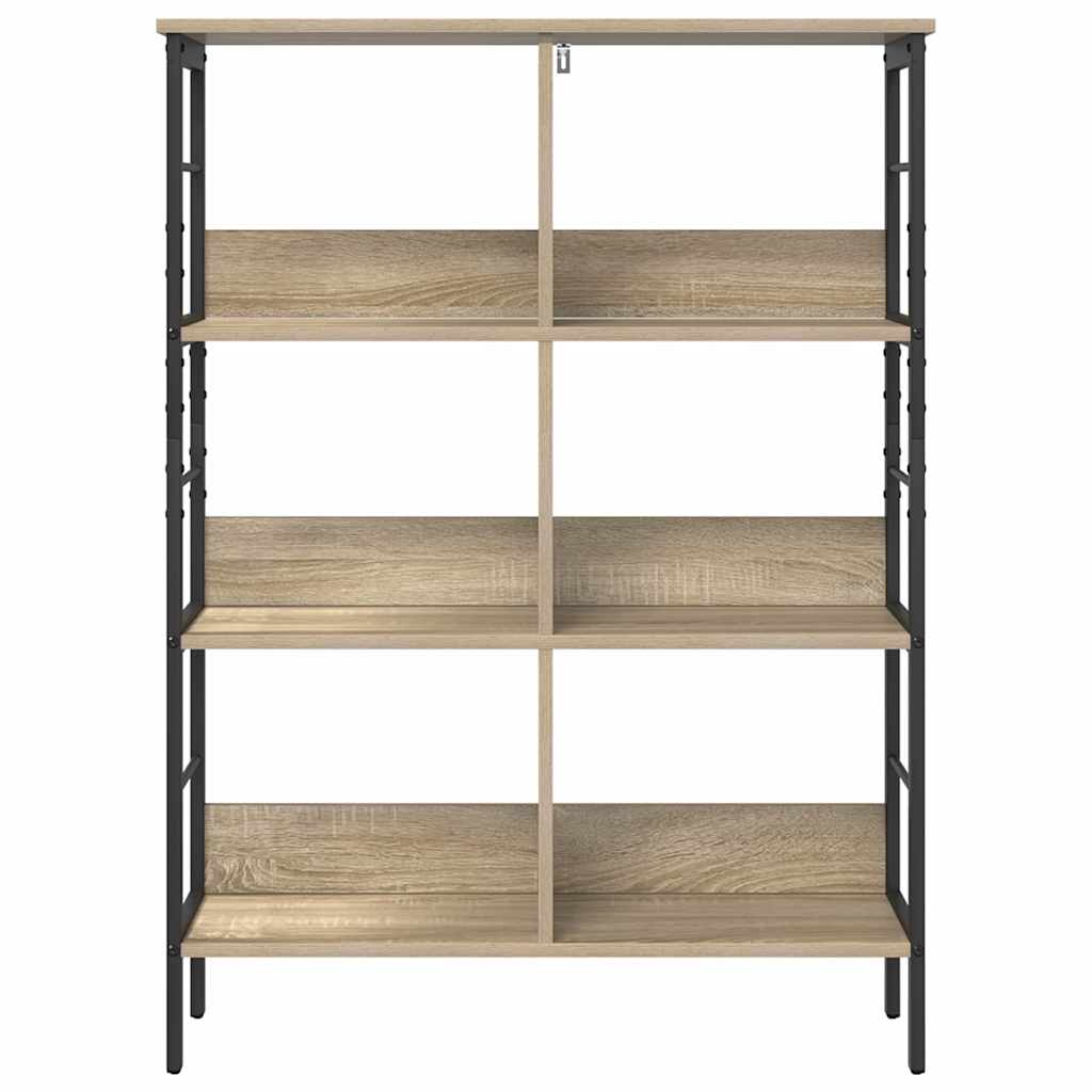 vidaXL Bookshelf 6-Tier 82 x 32 x 112 cm Engineered Wood Sonoma Oak 5
