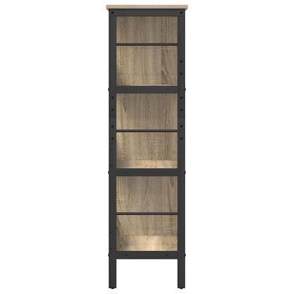 vidaXL Bookshelf 6-Tier 82 x 32 x 112 cm Engineered Wood Sonoma Oak 6