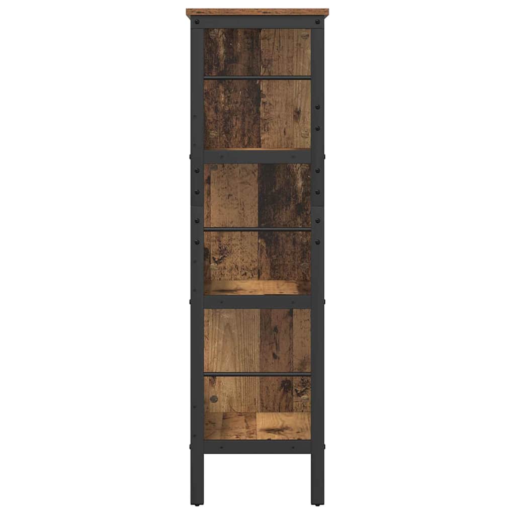 vidaXL Bookshelf 6-Tier 82 x 32 x 112 cm Engineered Wood Old Wood 6