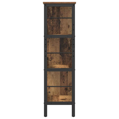 vidaXL Bookshelf 6-Tier 82 x 32 x 112 cm Engineered Wood Old Wood 6