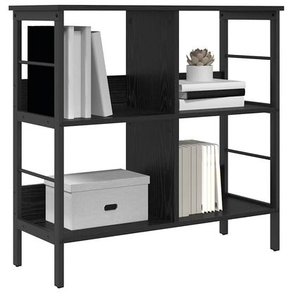 vidaXL Bookshelf 4-Tier 82 x 32 x 79 cm Engineered Wood Black Oak 3