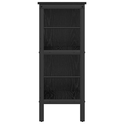 vidaXL Bookshelf 4-Tier 82 x 32 x 79 cm Engineered Wood Black Oak 6