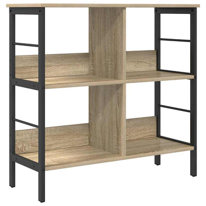 vidaXL Bookshelf 4-Tier 82 x 32 x 79 cm Engineered Wood Sonoma Oak 2