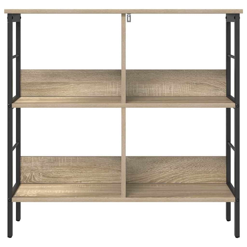 vidaXL Bookshelf 4-Tier 82 x 32 x 79 cm Engineered Wood Sonoma Oak 5