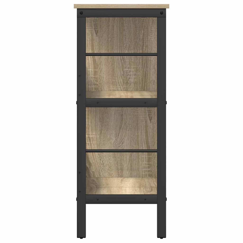 vidaXL Bookshelf 4-Tier 82 x 32 x 79 cm Engineered Wood Sonoma Oak 6