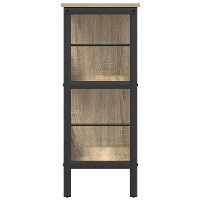 vidaXL Bookshelf 4-Tier 82 x 32 x 79 cm Engineered Wood Sonoma Oak 6