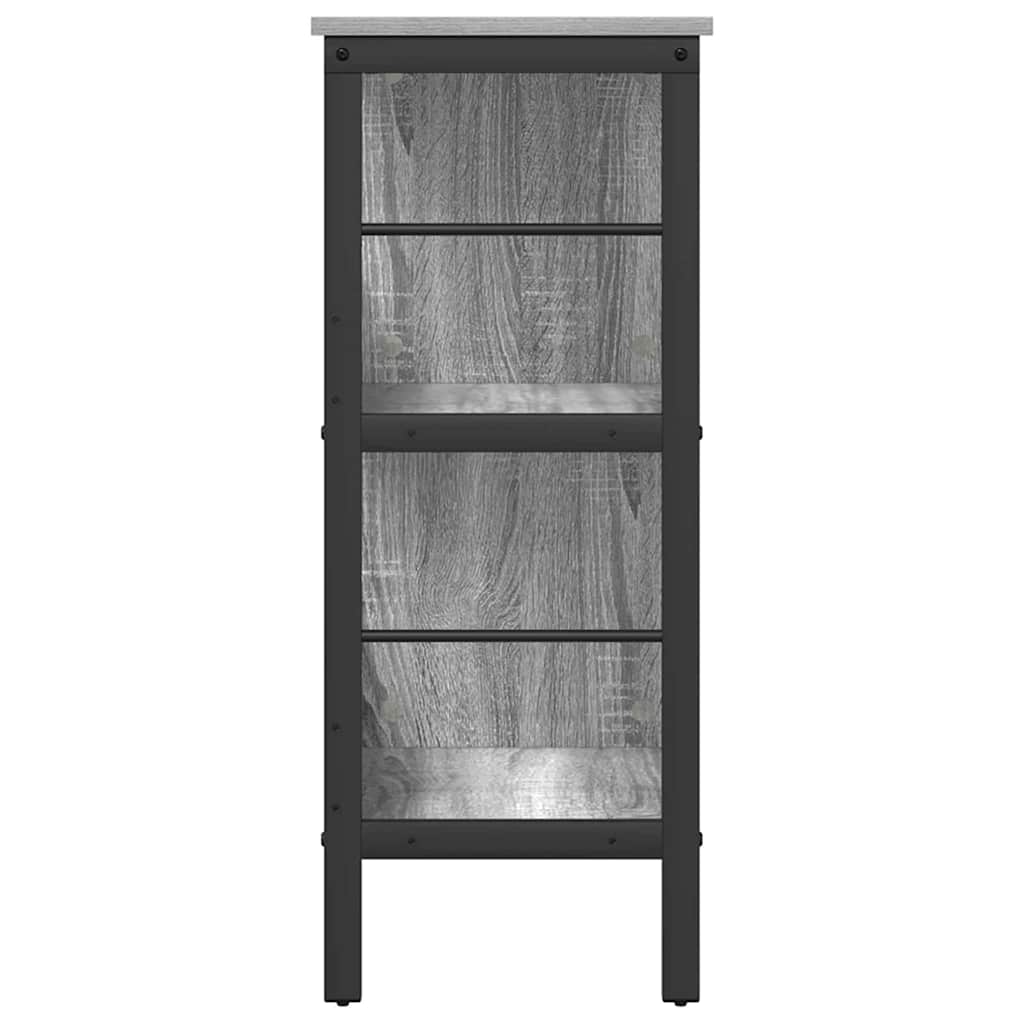 vidaXL Bookshelf 4-Tier 82 x 32 x 79 cm Engineered Wood Grey Sonoma 6