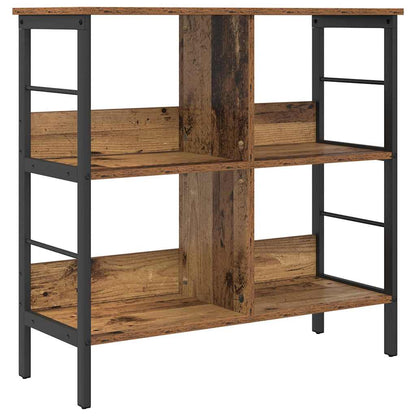 vidaXL Bookshelf 4-Tier 82 x 32 x 79 cm Engineered Wood Old Wood 2