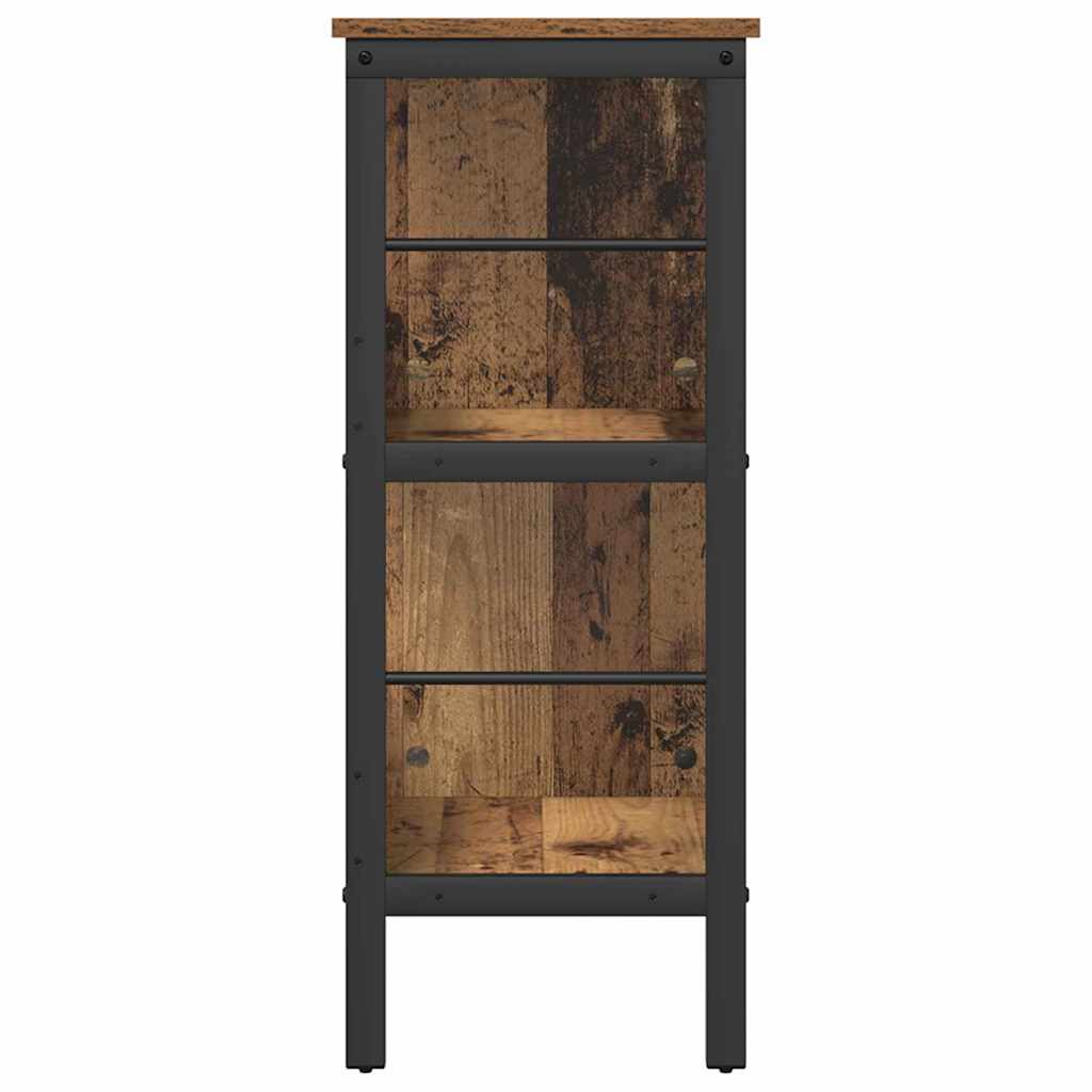vidaXL Bookshelf 4-Tier 82 x 32 x 79 cm Engineered Wood Old Wood 6