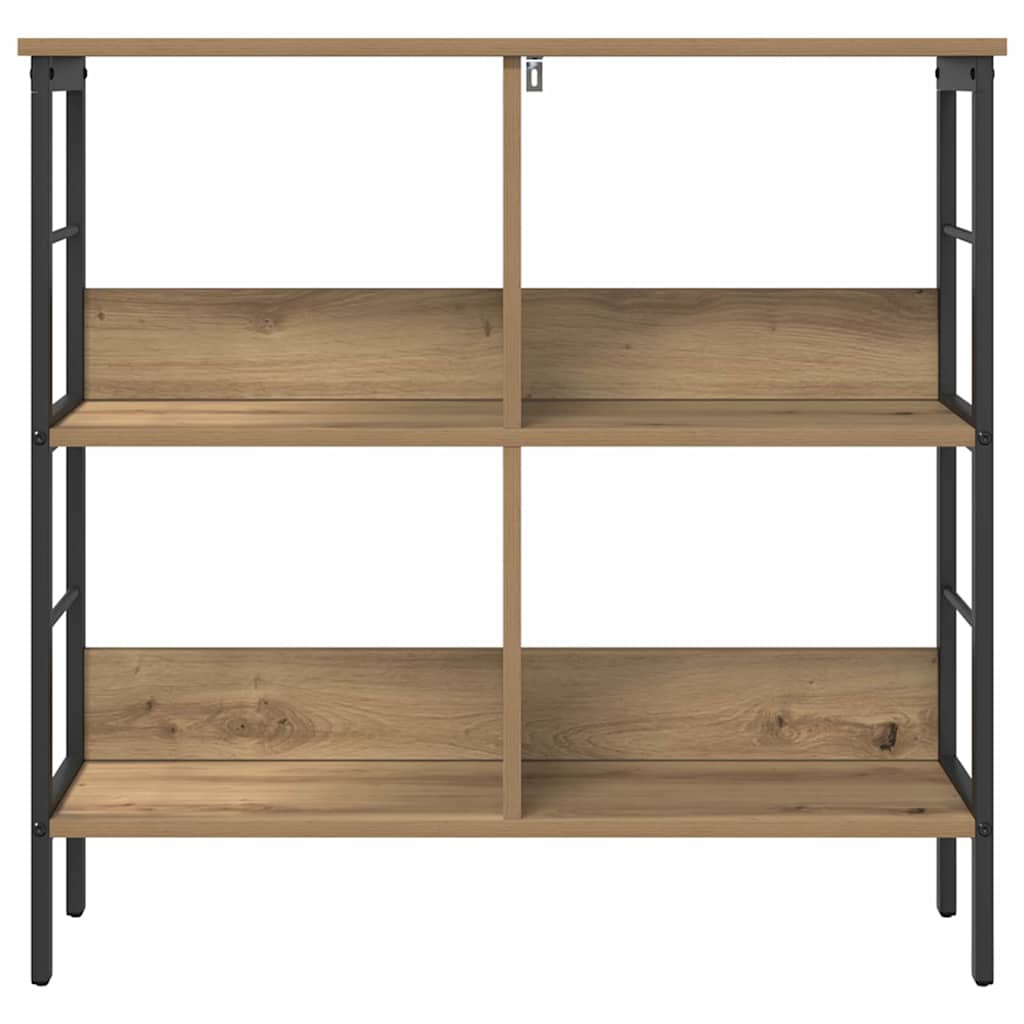 vidaXL Bookshelf 4-Tier 82 x 32 x 79 cm Engineered Wood Artisan Oak 5