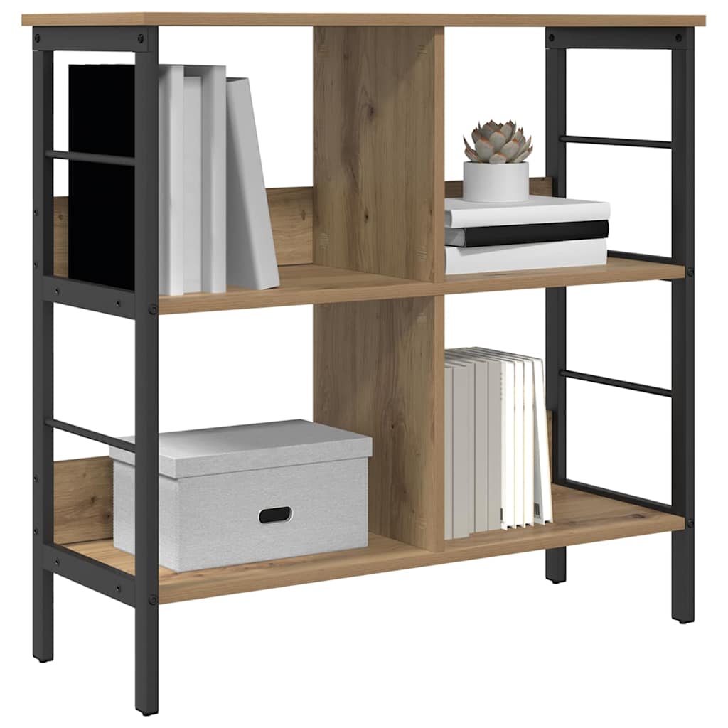 vidaXL Bookshelf 4-Tier 82 x 32 x 79 cm Engineered Wood Artisan Oak 3