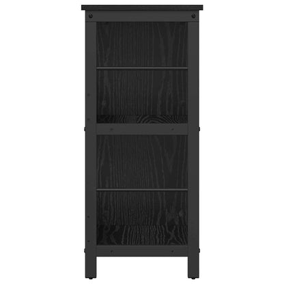 vidaXL Bookshelf 6-Tier 102 x 32 x 72.5 cm Engineered Wood Black Oak 6
