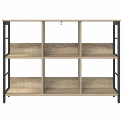 vidaXL Bookshelf 6-Tier 102 x 32 x 72.5 cm Engineered Wood Sonoma Oak 5