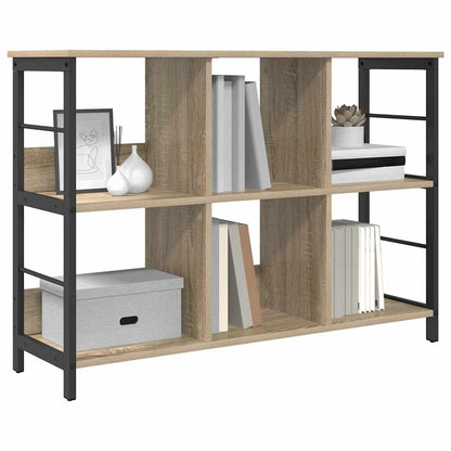 vidaXL Bookshelf 6-Tier 102 x 32 x 72.5 cm Engineered Wood Sonoma Oak 3