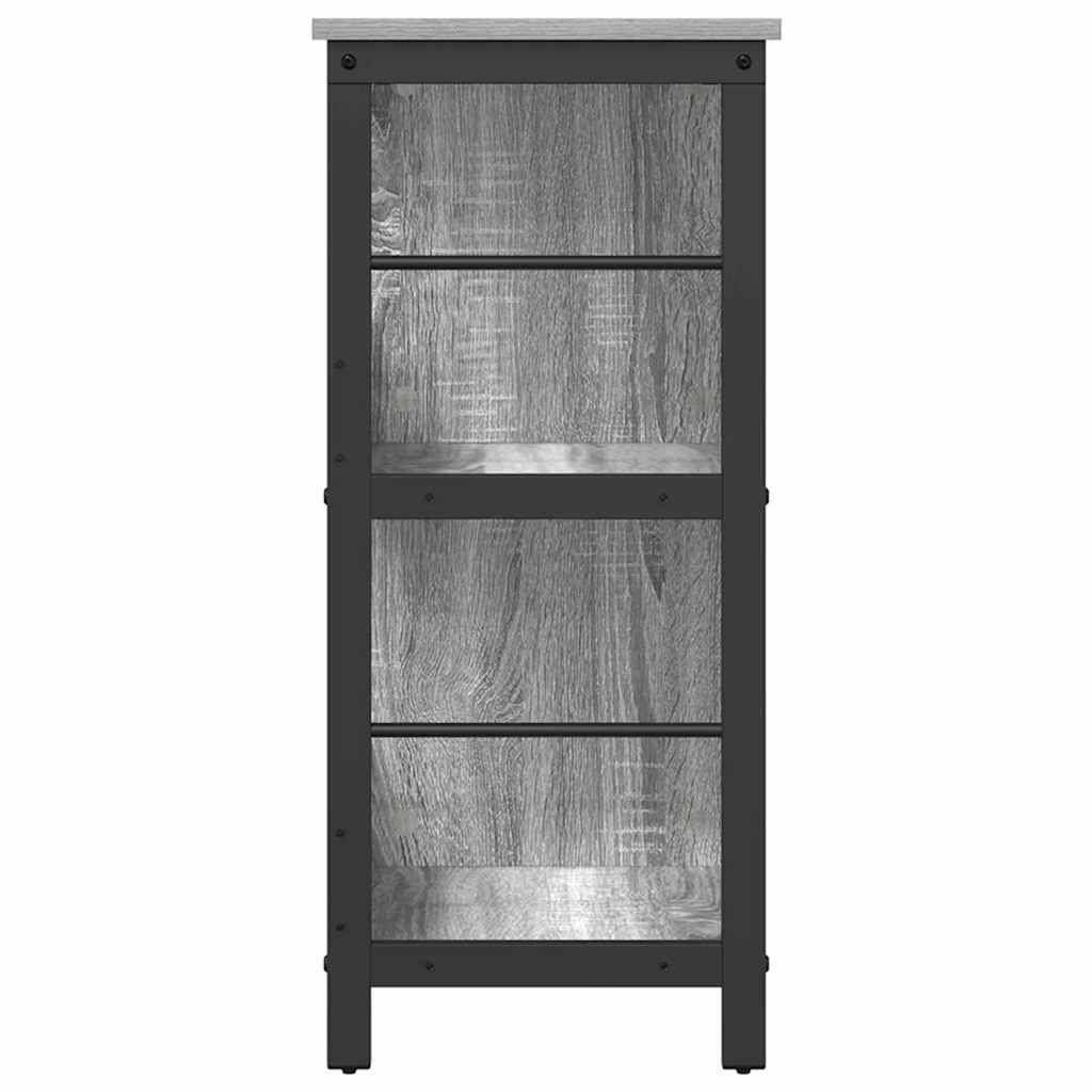 vidaXL Bookshelf 6-Tier 102 x 32 x 72.5 cm Engineered Wood Grey Sonoma 6