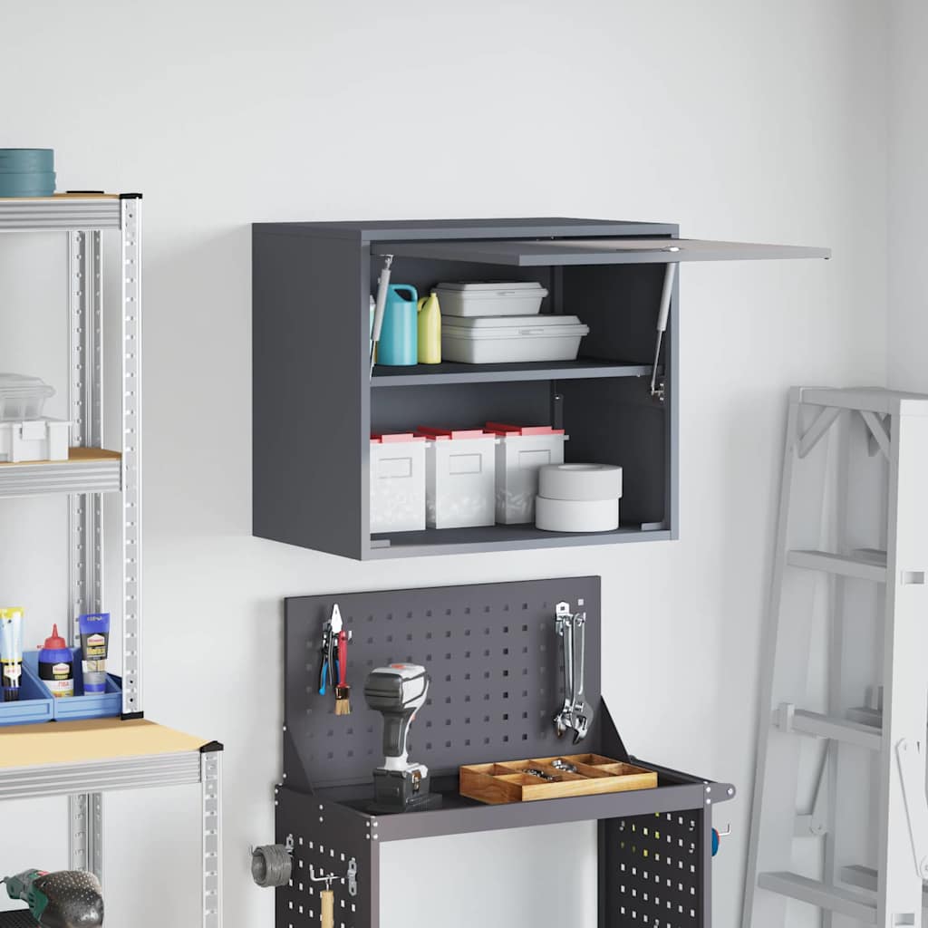 Wall Cabinet for Garage with Gas-lift Door Depth 40 cm Anthracite 60 cm