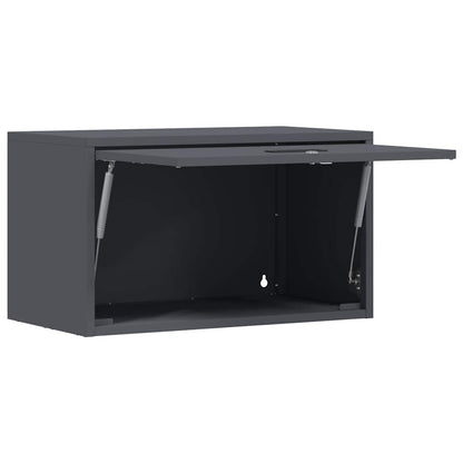 vidaXL Wall Cabinet for Garage with Gas-lift Door Anthracite 5