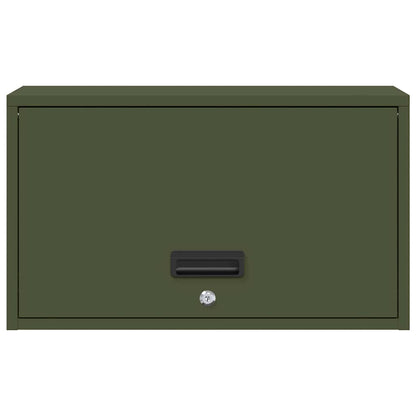 vidaXL Wall Cabinet for Garage with Gas-lift Door Olive green 6