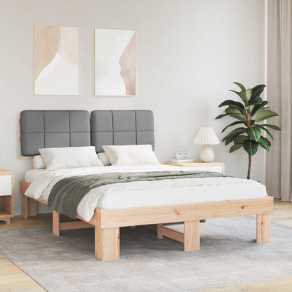 Bed Frame Upholstered Headboard Length Natural Light Grey