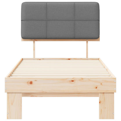 Bed Frame Upholstered Headboard Length Natural Light Grey