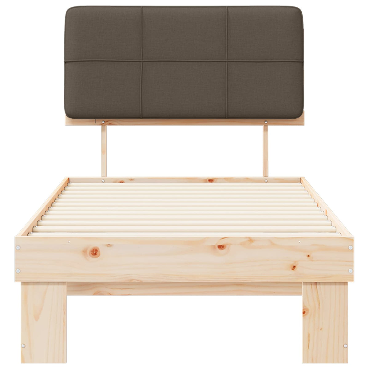 Bed Frame Upholstered Headboard Length Natural Taupe
