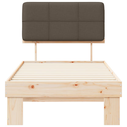 Bed Frame Upholstered Headboard Length Natural Taupe