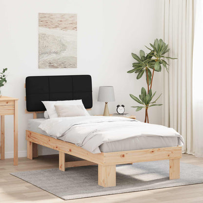 Bed Frame Upholstered Headboard Black Length Natural