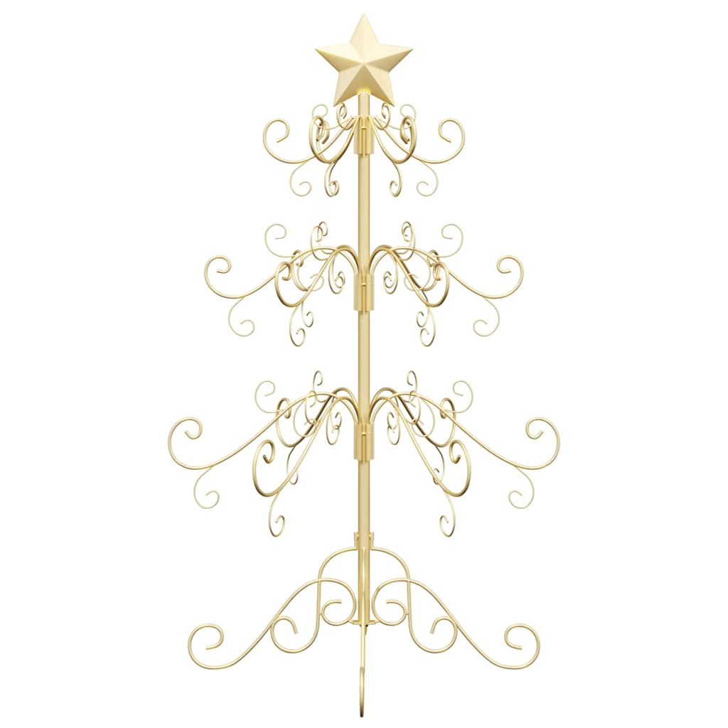 vidaXL Metal Christmas Tree Gold 90 cm Powder-coated Steel 5