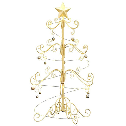 vidaXL Metal Christmas Tree Gold 90 cm Powder-coated Steel 3