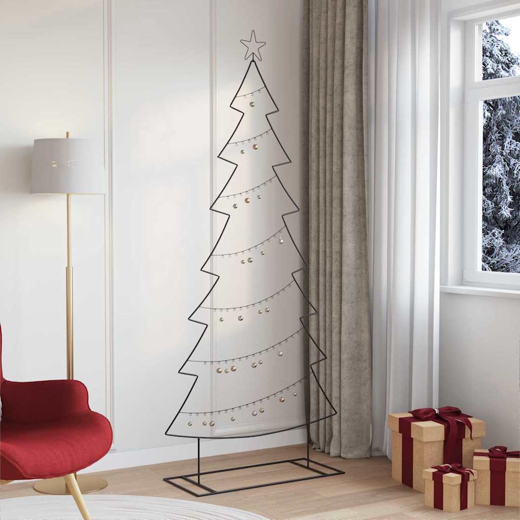 Metal Christmas Tree Black 210 cm