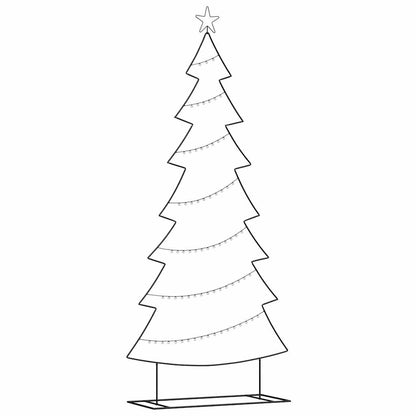 Metal Christmas Tree Black 210 cm