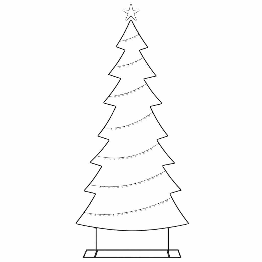 Metal Christmas Tree Black 210 cm
