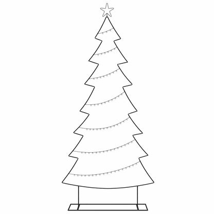 Metal Christmas Tree Black 210 cm