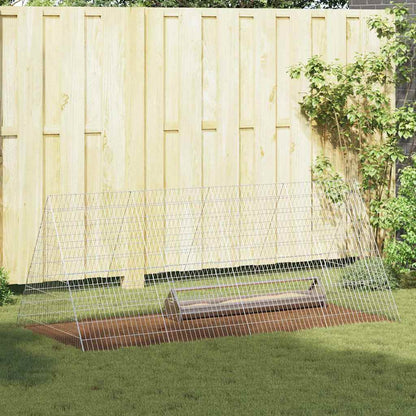 vidaXL Chicken Cage Silver 215 x 100 x 85 cm Galvanised Steel 1