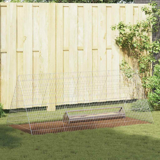 Chicken Cage Silver 110 x 55 x 55 cm Galvanised Steel 217 cm