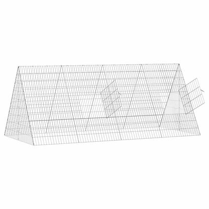 vidaXL Chicken Cage Silver 215 x 100 x 85 cm Galvanised Steel 5
