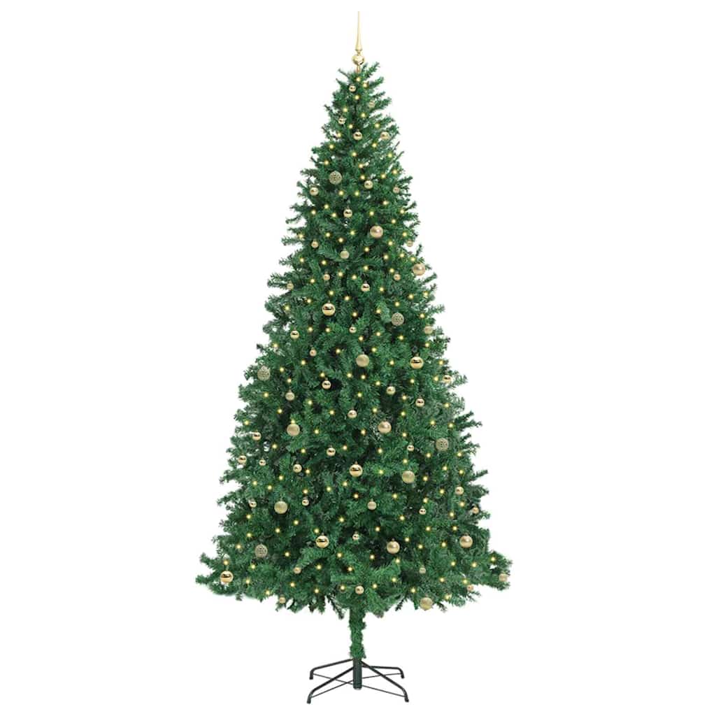vidaXL Artificial Christmas Tree with 300 LEDs with Stand Green 300 cm 3
