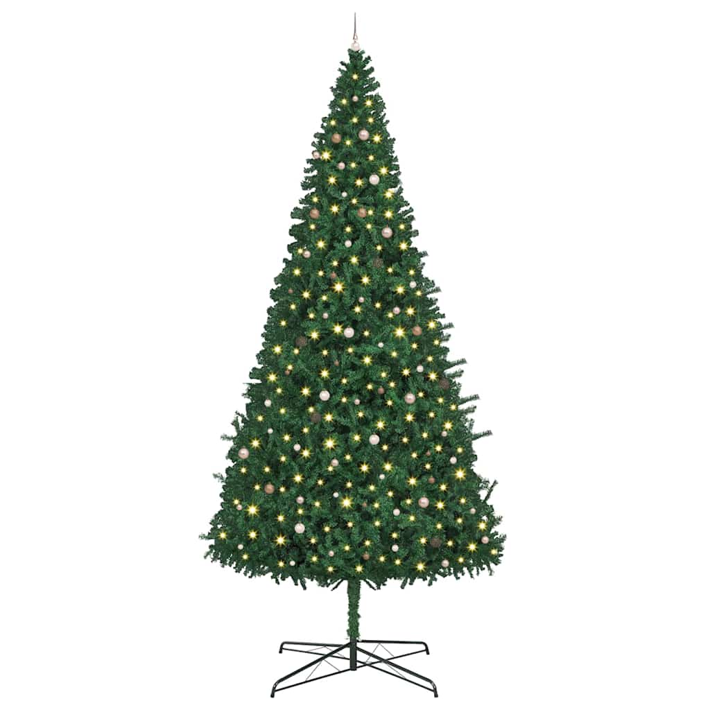 vidaXL Christmas Tree with Decorative String Lights Green 400 cm PVC 3