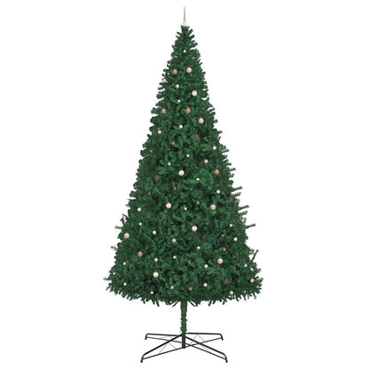 vidaXL Christmas Tree with Decorative String Lights Green 400 cm PVC 4