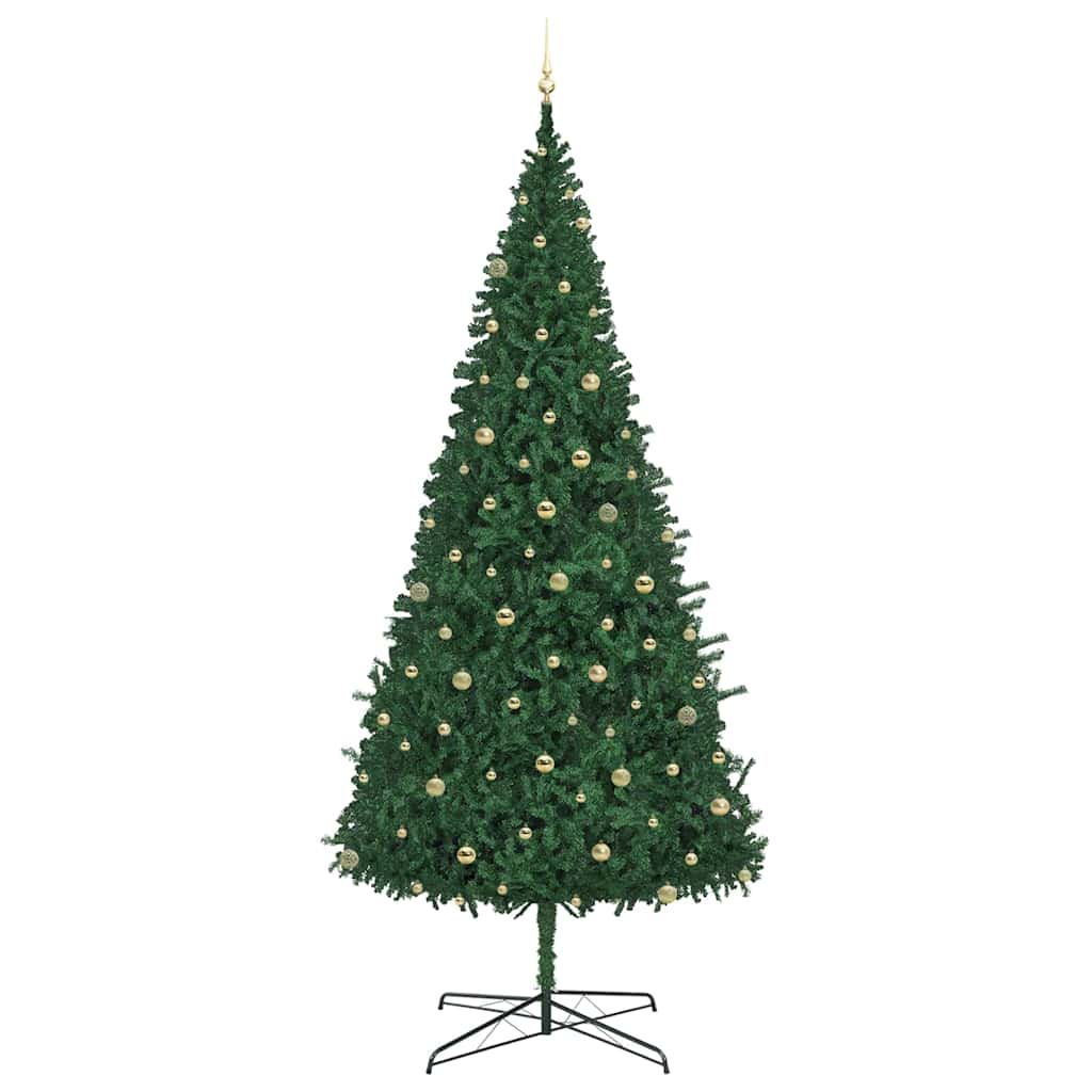 vidaXL Christmas Tree with Decorative String Lights Green 400 cm PVC 4