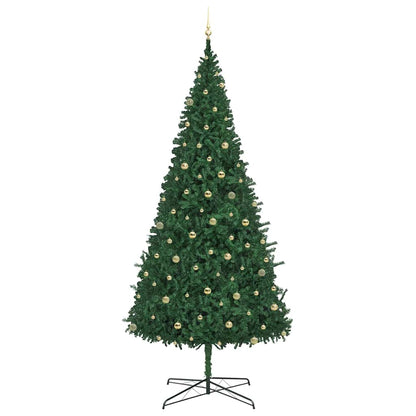 vidaXL Christmas Tree with Decorative String Lights Green 400 cm PVC 4