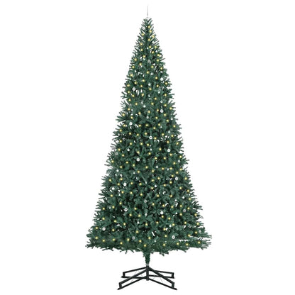 vidaXL Artificial Pre-lit Christmas Tree with Ball Set Green 500 cm 3