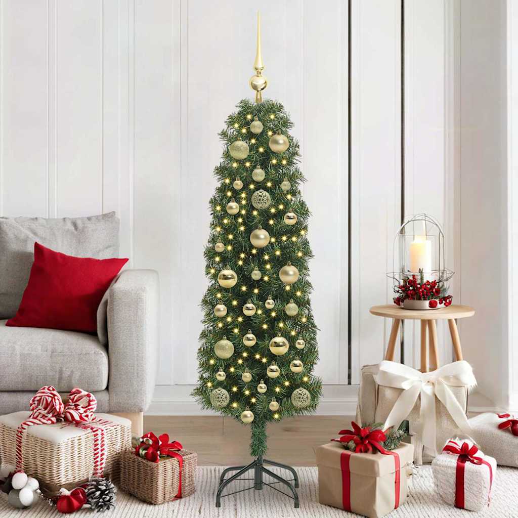 vidaXL Artificial Christmas Tree with 150 LEDs with Stand Green 150 cm 1