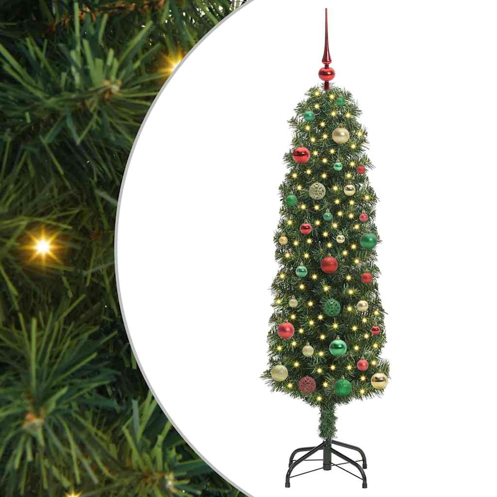 vidaXL Artificial Christmas Tree with 150 LEDs with Stand Green 150 cm 2