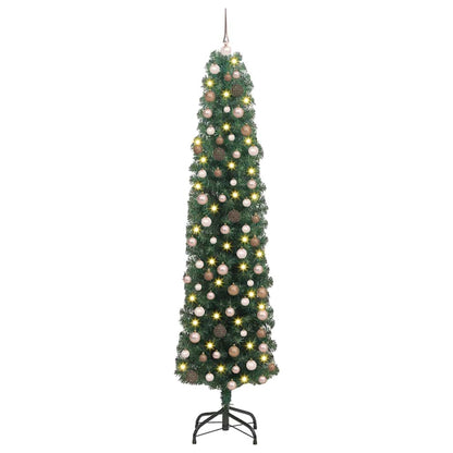vidaXL Artificial Christmas Tree with 300 LEDs with Stand Green 180 cm 2