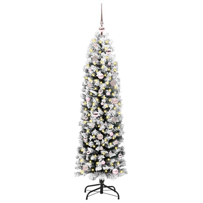 vidaXL Artificial Christmas Tree with 150 LEDs with Stand Green 150 cm 2