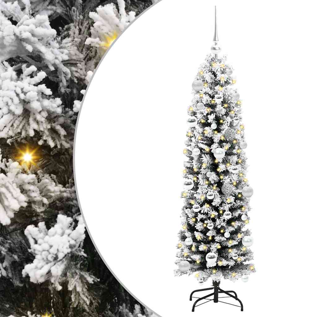 vidaXL Artificial Christmas Tree with 150 LEDs with Stand Green 150 cm 2