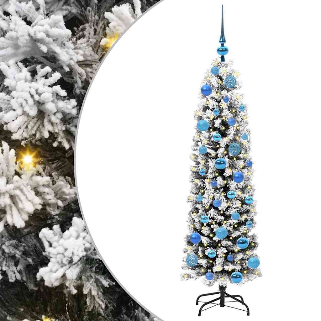 vidaXL Artificial Christmas Tree with 150 LEDs with Stand Green 150 cm 2